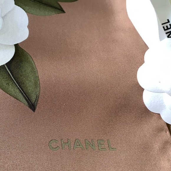 Authentic Chanel Camellia Scarf 90 with Box - Picture 2 of 8